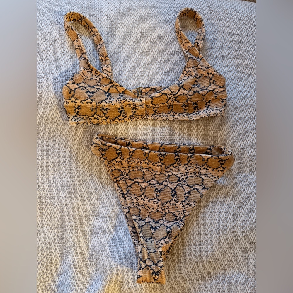 Lahana Swim Snake Print Bikini Set